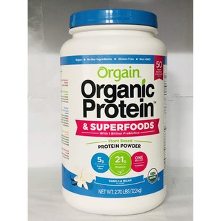 Bột Protein Orgain Organic Protein & Superfoods 1224g hương Vani