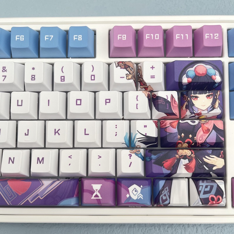 128 phím Yun Jin Keycap Cherry Profile Genshin Impact Theme Anime PBT Dye Sub Bàn phím cơ học Keycap