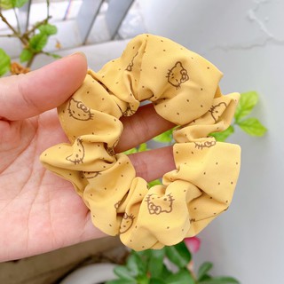 Cột tóc scrunchies mèo kitty dễ thương 10cm