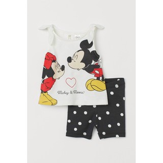 Set Bộ HM Mickey xuất dư chất cotton cho bé gái siêu đẹp
