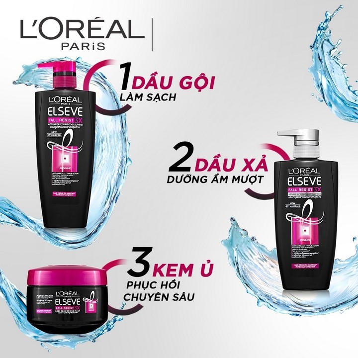 Kem Ủ ngăn gãy rụng tóc L'Oreal Paris Elseve Fall Resist 3X Mask 200ml