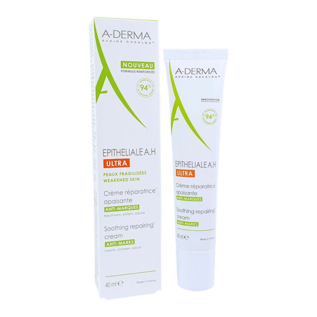 Kem giảm đau, đẩy nhanh quá trình phục hồi và giảm thâm, sẹo A-Derma Epitheliale AH Ultra Soothing Repairing Cream (40ml