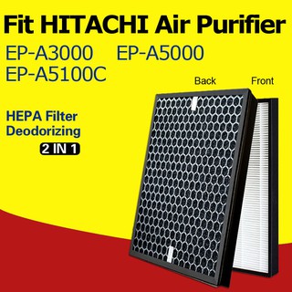Hitachi ep-a3000 & ep-a5000 ep-a5100c ep-dx40e epf-cx40f ep-nz50j thay thế bộ lọc hepa & carbon epa3000 epa5000 epa-5000 bộ lọc khử mùi