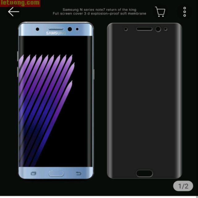 Miếng dán dẻo vmax full màn hình cho sam sung note 7