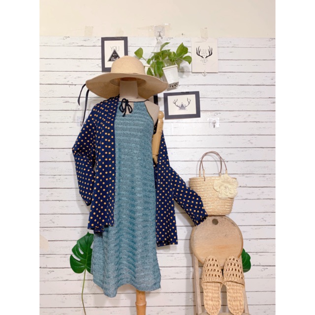 Set bán lẻ (áo yếm lông vũ+ kimono vải phi bóng)