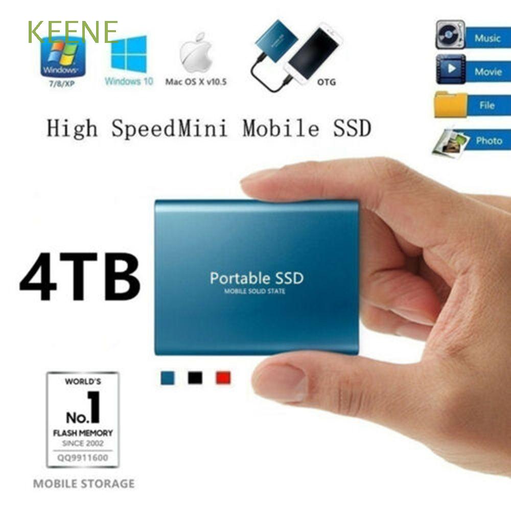 KEENE Expansion Upgrade Mobile Hard Disk High-speed SSD Mobile Hard Drive Portable External Solid Drive Storage Device 1T 2T 4T 8TB USB3.0 HDD