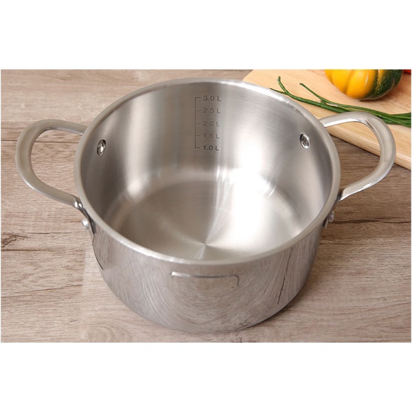 Nồi inox cao cấp 3 lớp đáy liền Elmich Trimax EL- 3731-3732-3733-3734-3735-3736 size 16cm-18cm-20cm-24cm-26cm-28cm