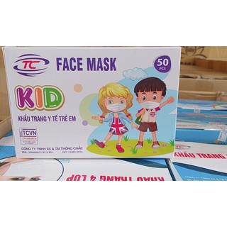 Khẩu trang y tế trẻ em kid - hộp 50 chiếc