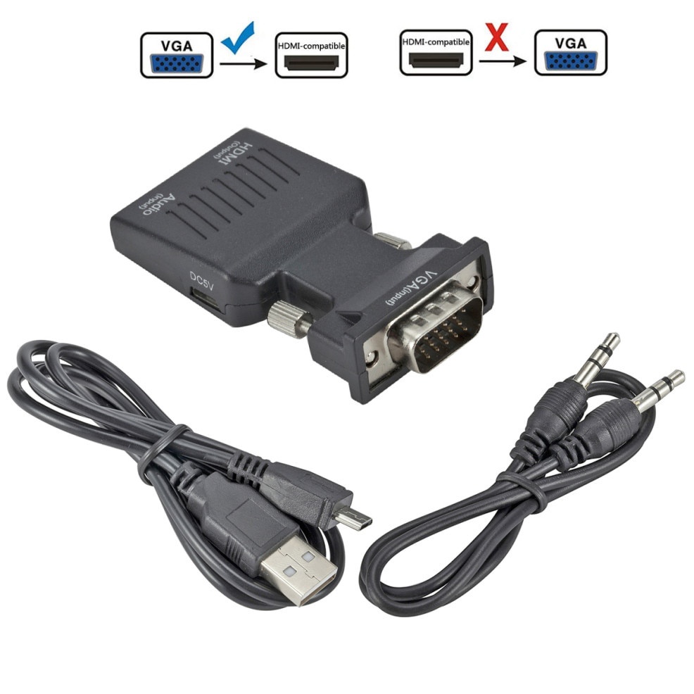 Bộ Chuyển Đổi Lccka VGA Sang HDMI 1080P HDMI Sang VGA Cho Laptop Sang HDTV