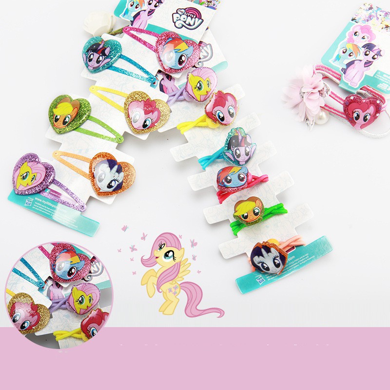 Dây buộc tóc đính đá phong cách phim My little Pony xinh xắn cho bé gái #6-#10