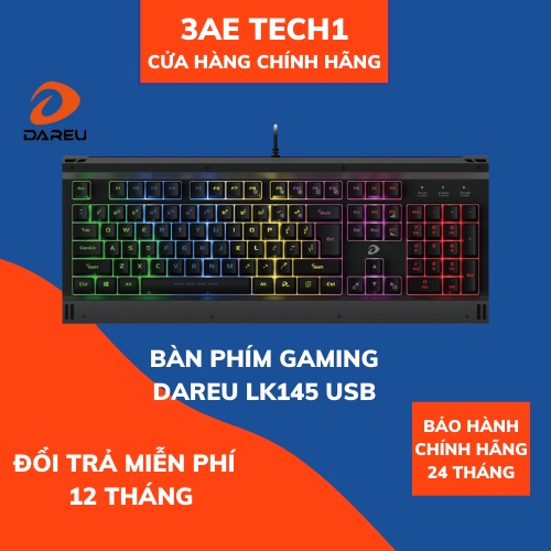 Bàn phím Gaming DAREU LK145 USB, Bàn phím giả cơ - Bảo hành chính hãng 24 tháng - Đổi mới 12 tháng miễn phí