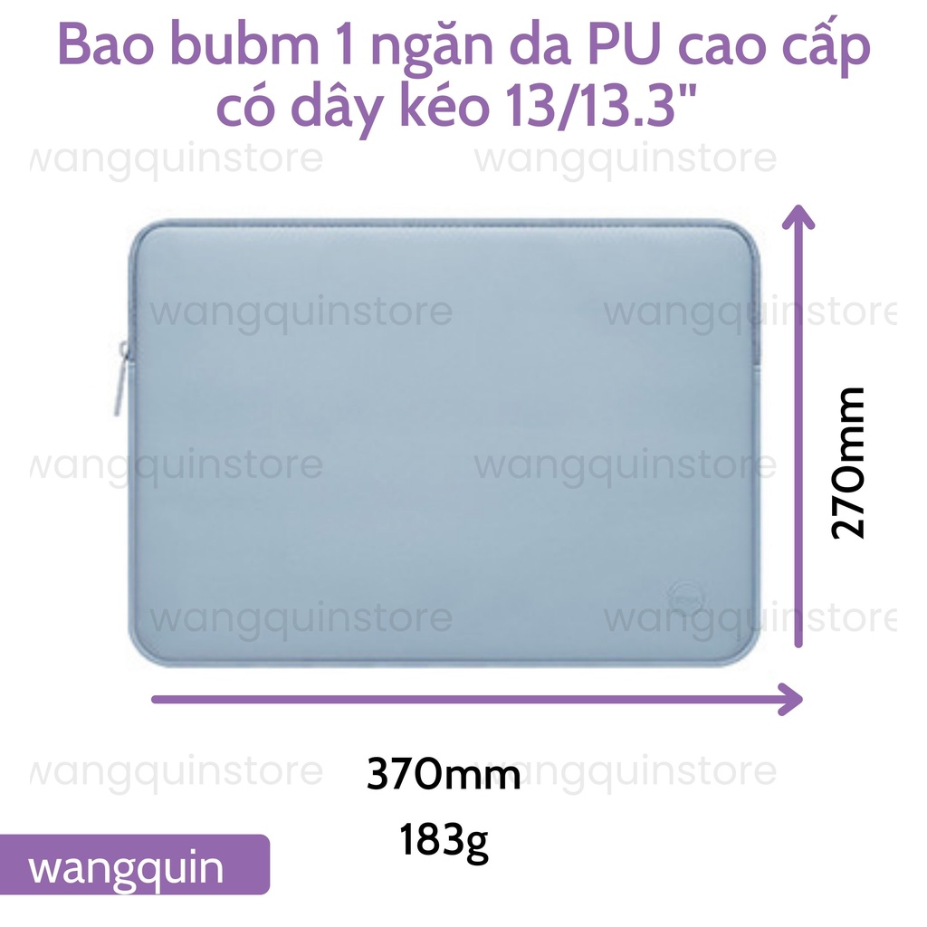 Túi đựng laptop da PU cao cấp 13 13.3 14 inch đủ màu có dây kéo Túi da chống nước bảo vệ máy tính chống sốc laptop