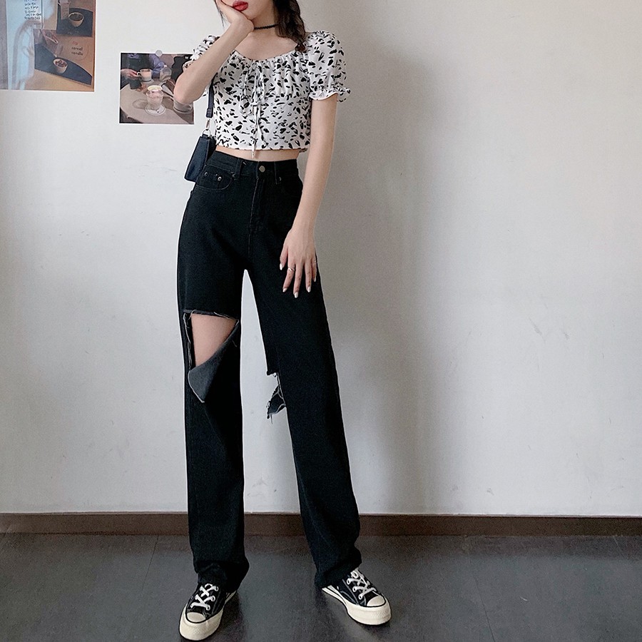 QUẦN JEANS RÁCH THỜI TRANG NỮ