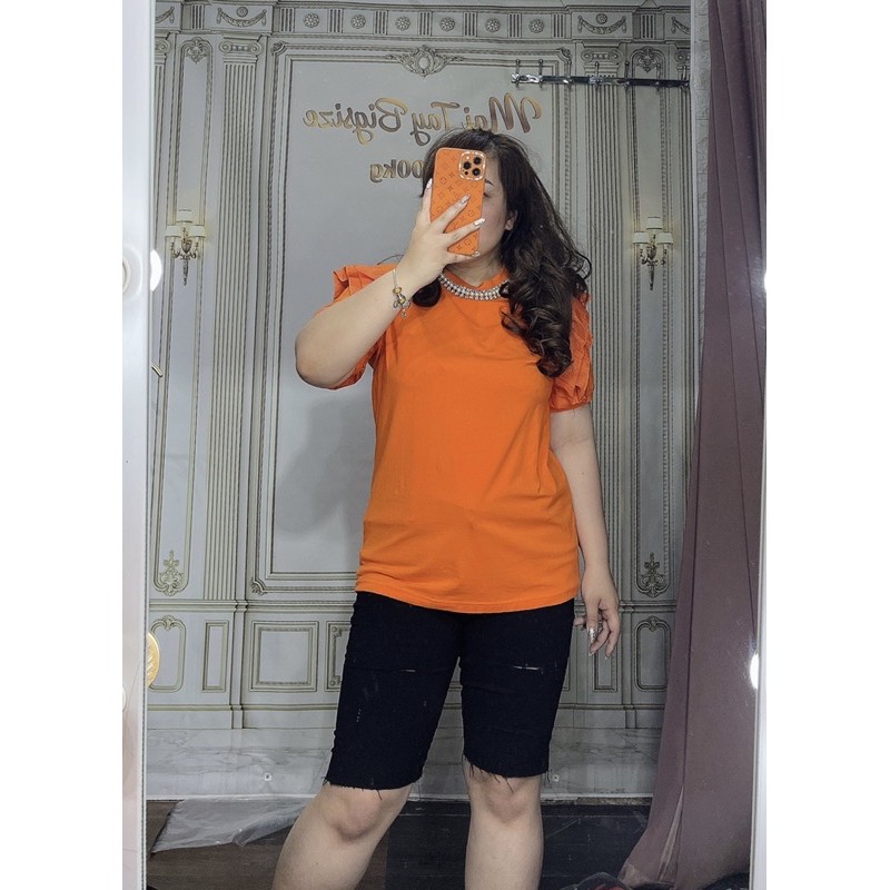 Áo Kiểu Bigsize tay bồng chất cotton loại 1