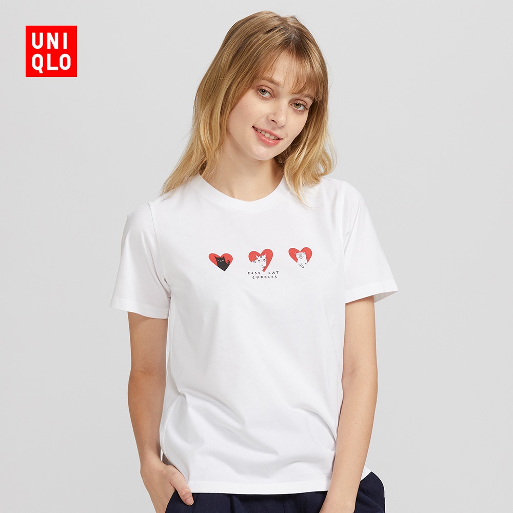 Áo Thun cotton In Họa Tiết Thời Trang Cho Nữ 428419 Uniqlo