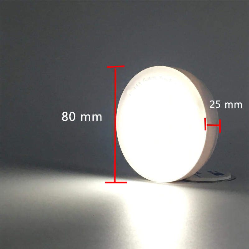 LED Night lights, white shell, white/ warm lighting, Wireless smart touch switch wall lamp, for cabinet stairs corridor night light, Use AAA battery power, 0.6W【YXC】