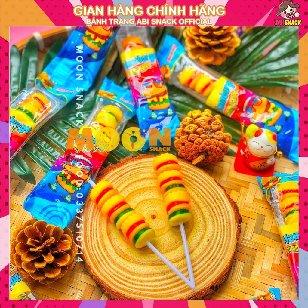 KẸO DẺO SUPER HAMBURGER DÀI GUMMY CANDY VVIP GÓI 20g vệ sinh an toàn thực phẩm