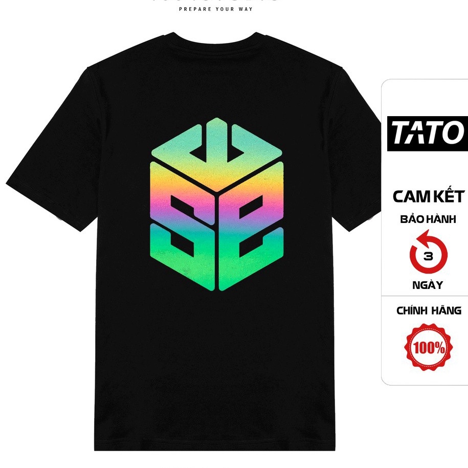 Áo thun unisex SWE BIG LOGO phản quang 7 màu cotton form rộng tay lỡ mềm mịn thoáng mát TATO_OFFICIAL