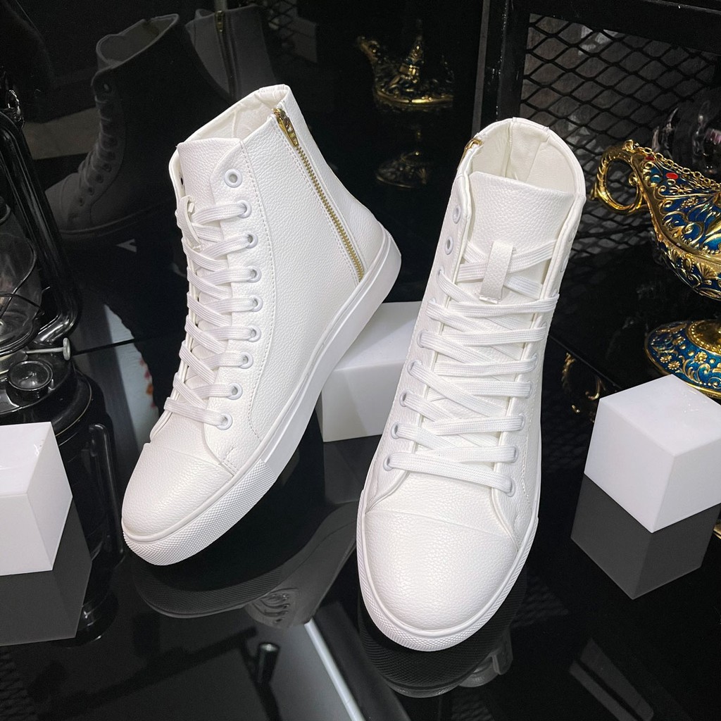 Giày Thể Thao Nam Cổ Cao Da Poly Synthetic Cao Cấp Kiểu Dáng Trẻ Trung LC38 | BigBuy360 - bigbuy360.vn