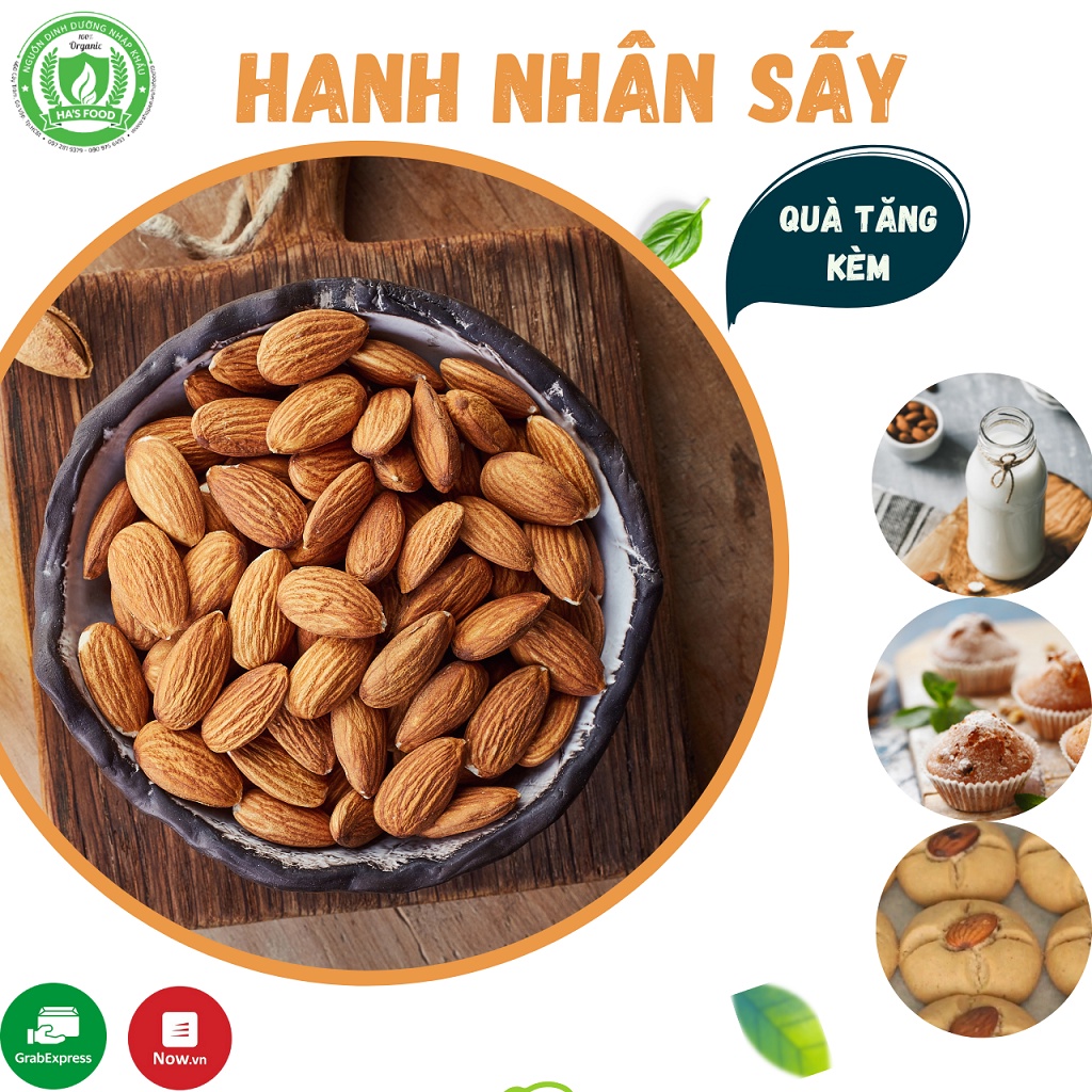 Hạnh nhân Mỹ sấy giòn hafood, giúp giảm nguy cơ tiểu đường 500gr