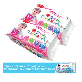 Combo mua 2 gói khăn ướt Nhật Ikami tặng 1 gói khăn ướt cùng loại