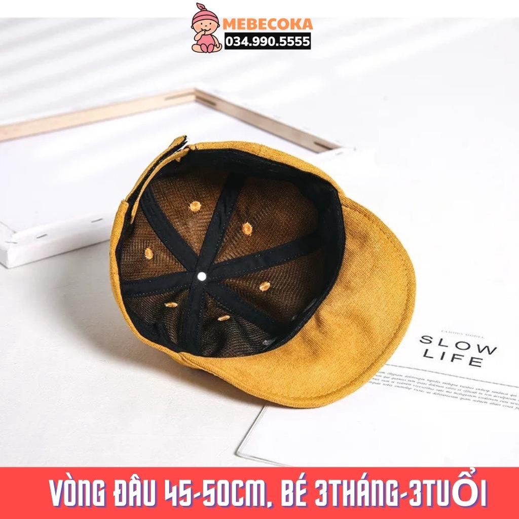 Mũ cho bé, mũ Lưỡi Trai chất liệu CAO CẤP