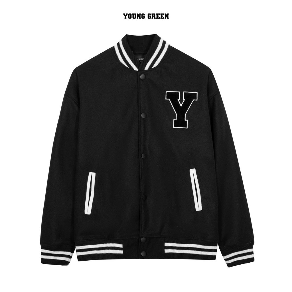 YOUNG GREEN BRAND® Áo Young Green College Varsity Jacket