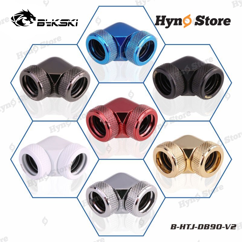 Fit góc 90 độ 2 đầu com Bykski tản nhiệt nước custom - Hyno Store