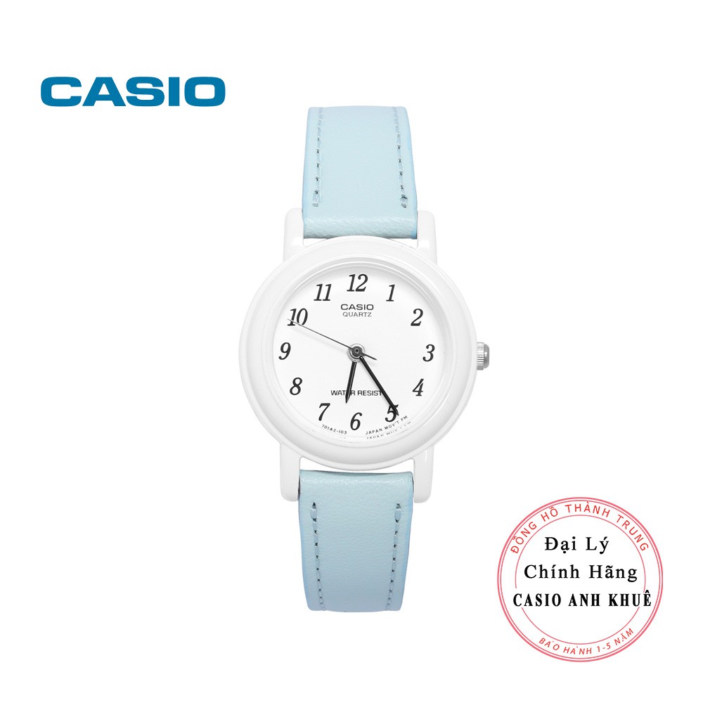 Đồng hồ nữ Casio LQ-139L-2BDF dây da mặt trắng nhỏ