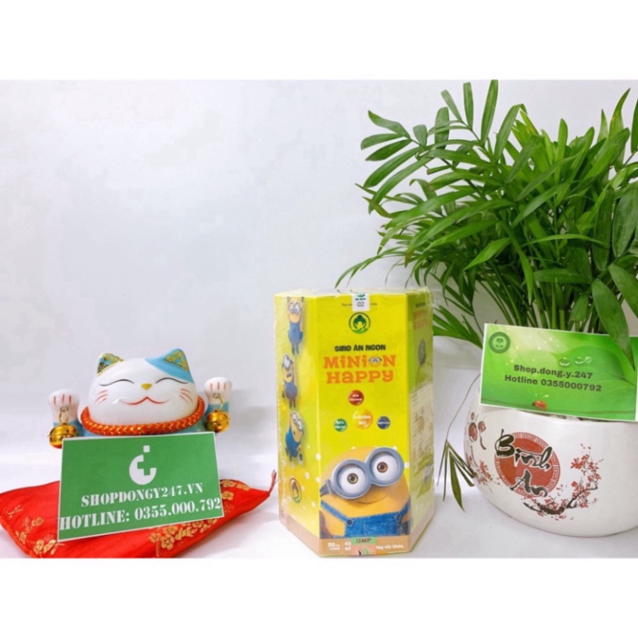 ✅ Siro ăn ngon Minion Happy  hổ trợ tiêu hoá tốt,  giúp bé ăn ngon, tăng cân, chống suy dinh dưỡng tặng cốc