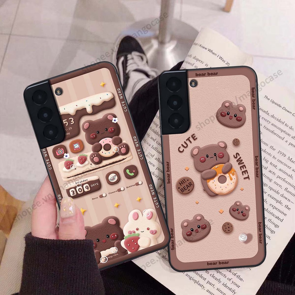 Ốp lưng Samsung S21 / S21 FE / S21 Plus / S21+ hình gấu, thỏ, đồng hồ cute dễ thương