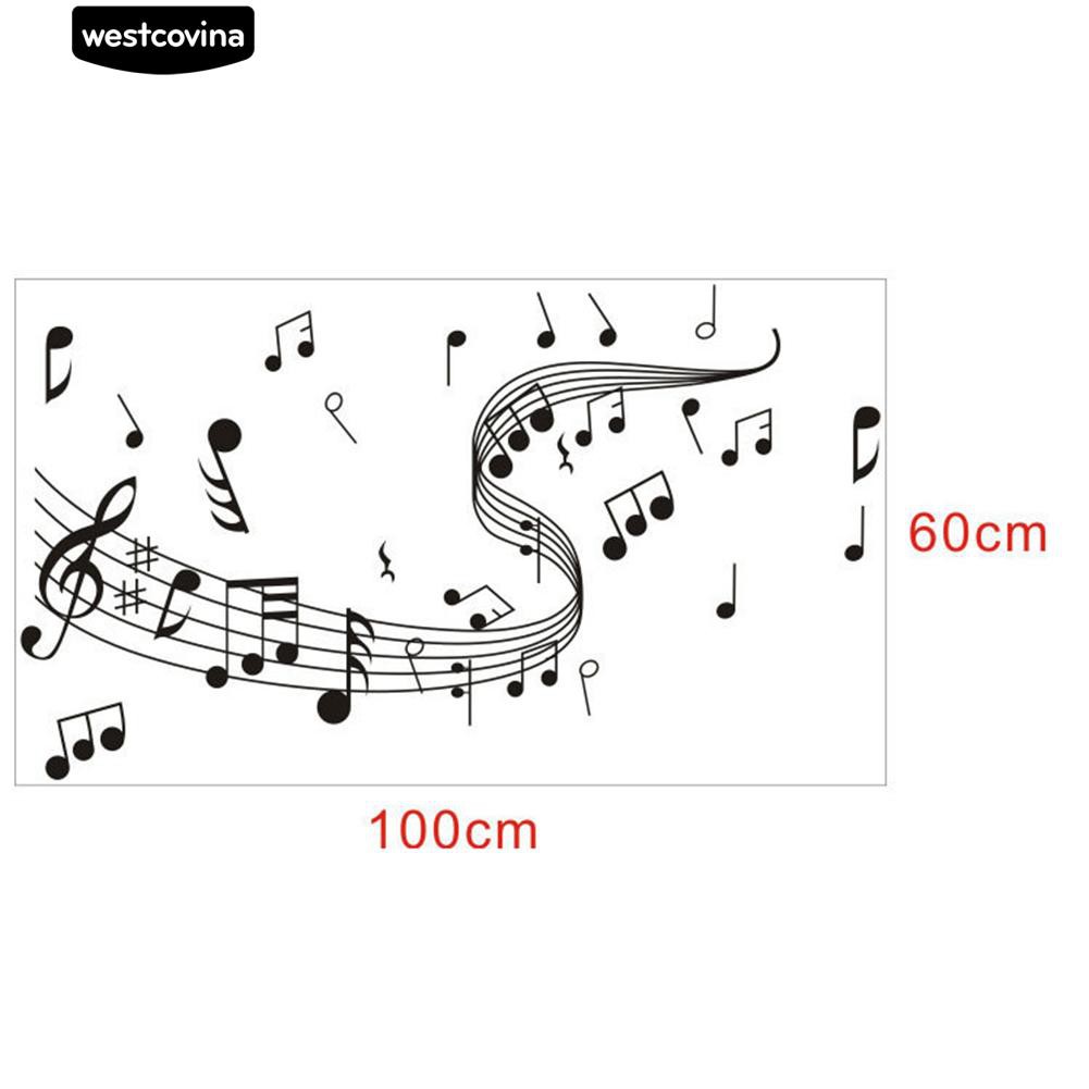 Sticker dán tường hình nốt nhạc và ký hiệu dùng để trang trí nhà