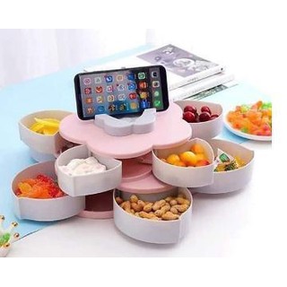 Combo 5 khay mứt xoay 2 tầng 10 cánh