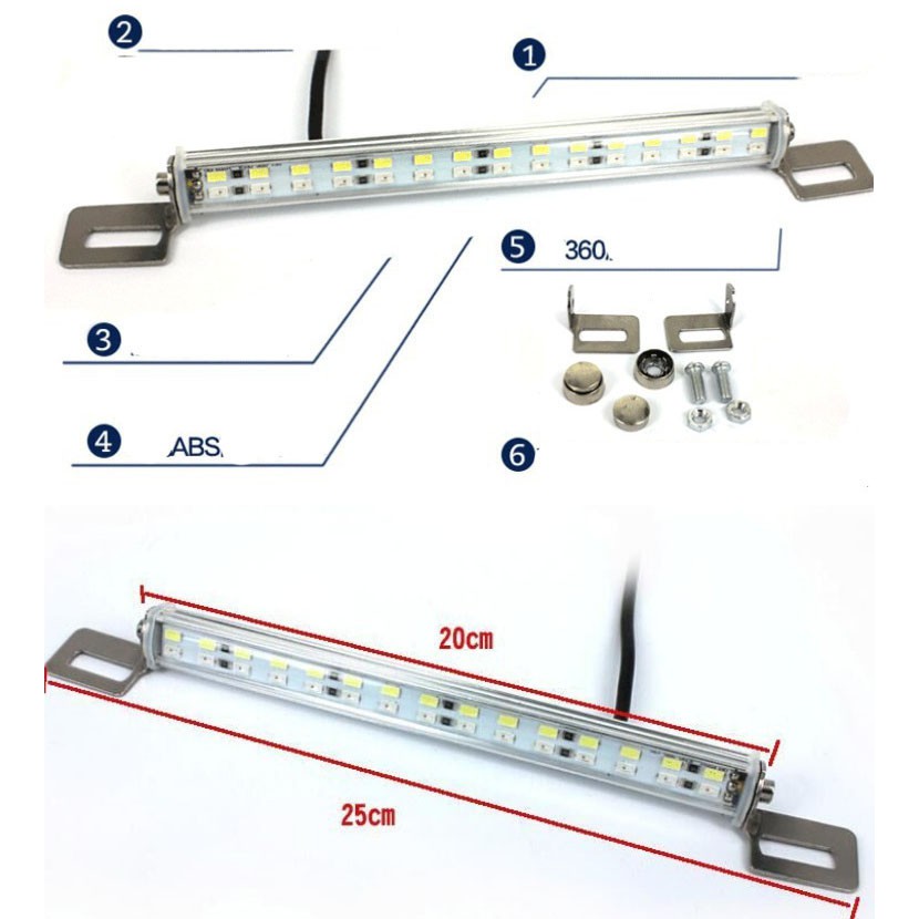 Đèn biển số kết hợp đèn lùi Led 2 in 1