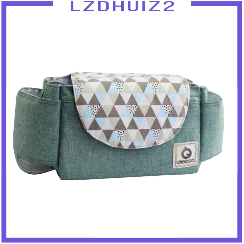 [Lzdhuiz] Les Fleurs Túi Đựng Đồ Gắn Xe Đẩy Em Bé Có Dây Đeo Màu Xám