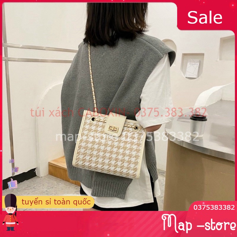 tứi xách nữ công sở họa tiết răng sói thời trang -MAP store tuyển sỉ toàn quốc
