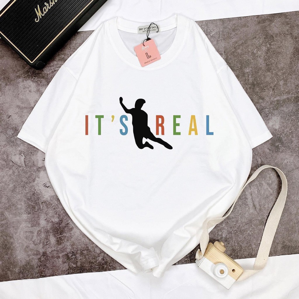 Áo thun tay lỡ Văn Toàn  It’s Real Tee ,áo phông nam nữ unisex form rộng-YNSHOP hot trend | BigBuy360 - bigbuy360.vn