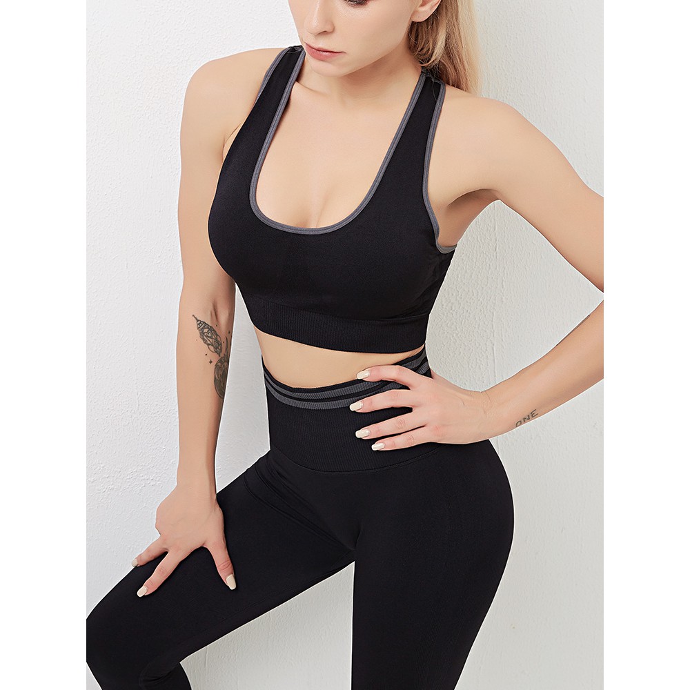 Đồ tập yoga cho nữ YWBIN Bra + quần dài - Set bộ tập thể thao, tập gym cho nữ chất liệu cao cấp