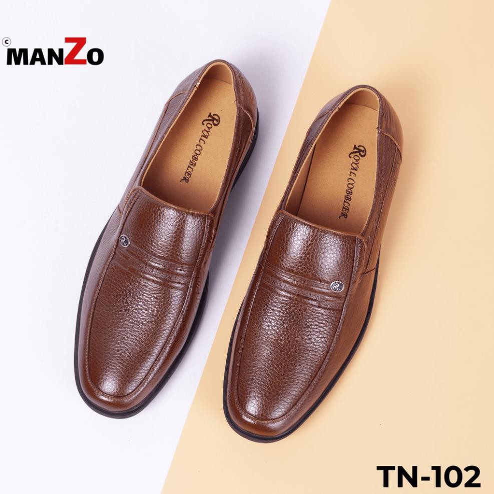 [DA THẬT] Phù hợp làm quà tặng cho bố - Giày da dành cho tuổi trung niên Manzo TN 102 | BigBuy360 - bigbuy360.vn