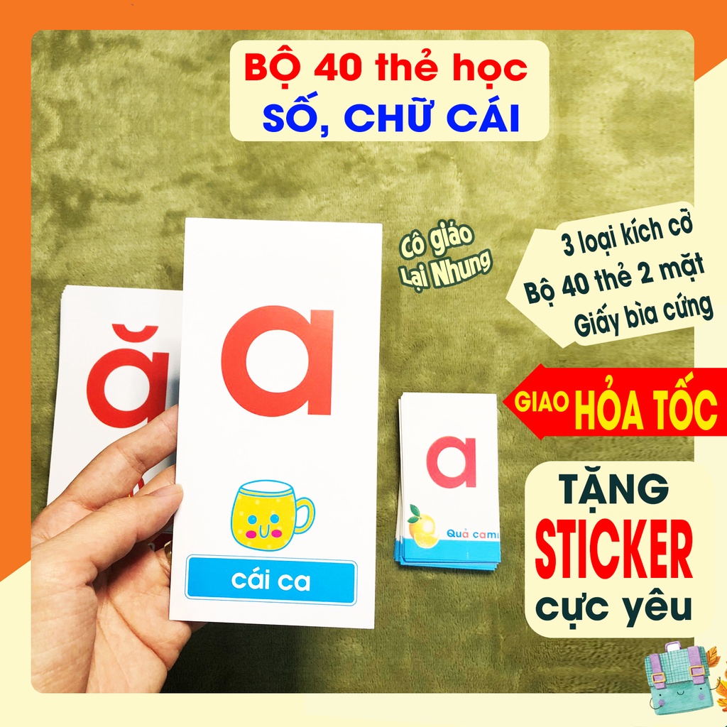 Bộ Thẻ Học Thông Minh Nhận Biết Chữ Cái Tiếng Việt Và Số Cho Bé