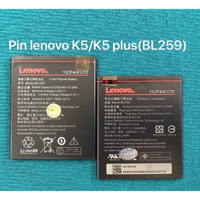 Pin Lenovo K5/K5 plus(BL-259)Zin