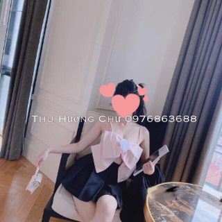ÁO HAI DÂY NƠ KÈM HOA