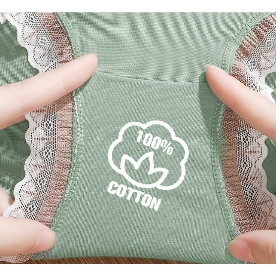 Mới Quần Lót Lụa Satin Phối Ren Gợi Cảm Cho Nữ