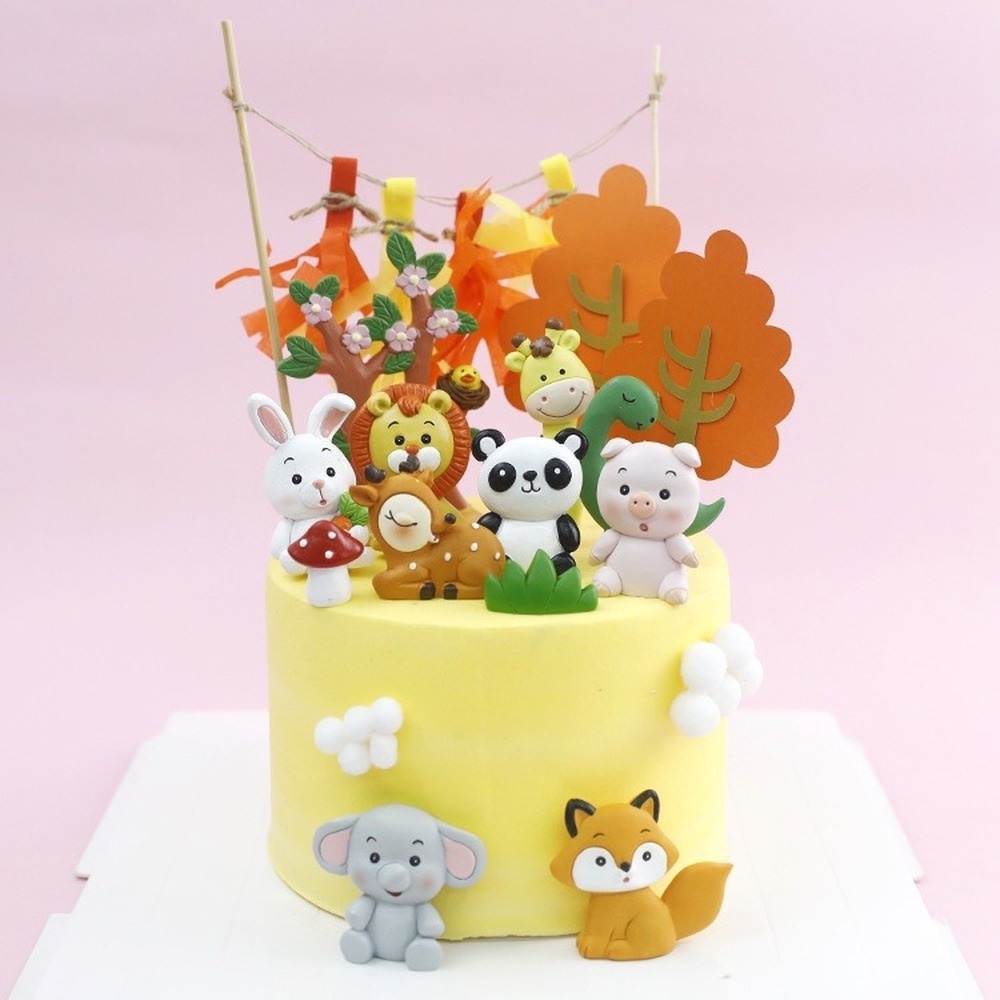 Phụ Kiện Trang Trí Bánh Sinh Nhật Chủ Đề Động Vật Hoang Dã