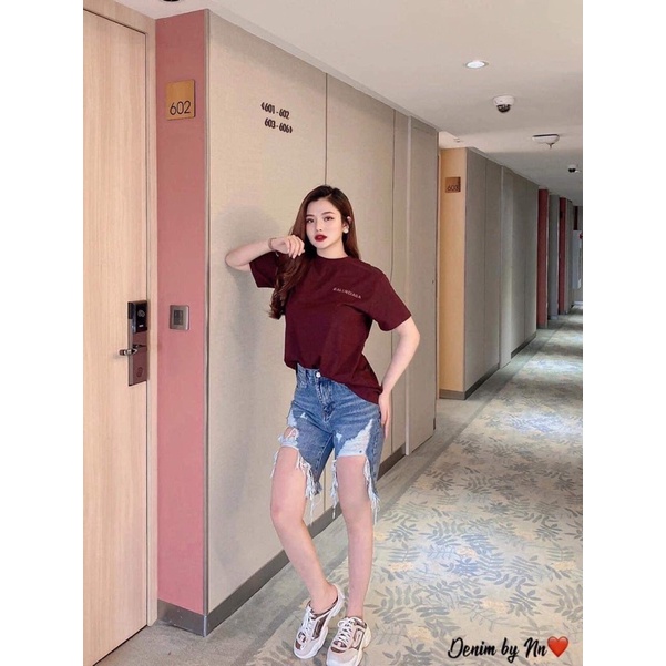 Big size Quần Ngố jean rách