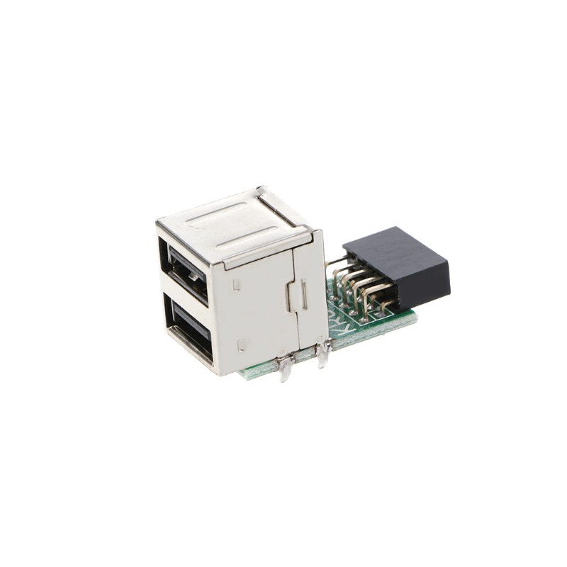 Internal Motherboard 9Pin To 2 Port USB 2.0 A Female Adapter Converter PCB Board | WebRaoVat - webraovat.net.vn