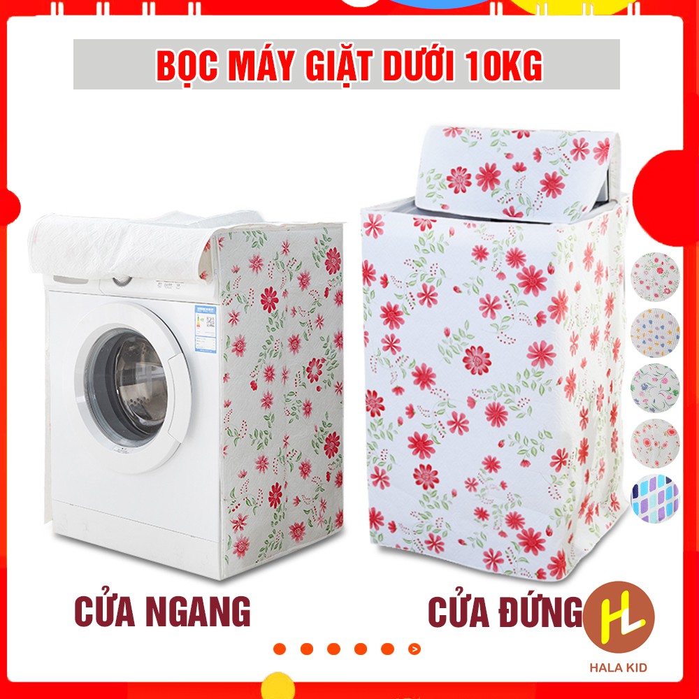 [Mã 12LSSALE giảm 100% đơn 50k] Bọc máy giặt chống thấm dưới 10kg LOẠI DÀY cho cửa đứng, cửa ngang - Nhiều mẫu