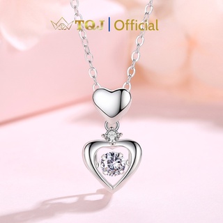 Dây chuyền bạc tqj-d184, dây chuyền bạc 925, vòng cổ nữ, vòng vổ bạc 925 thời trang, mặt dây chuyền trái tim