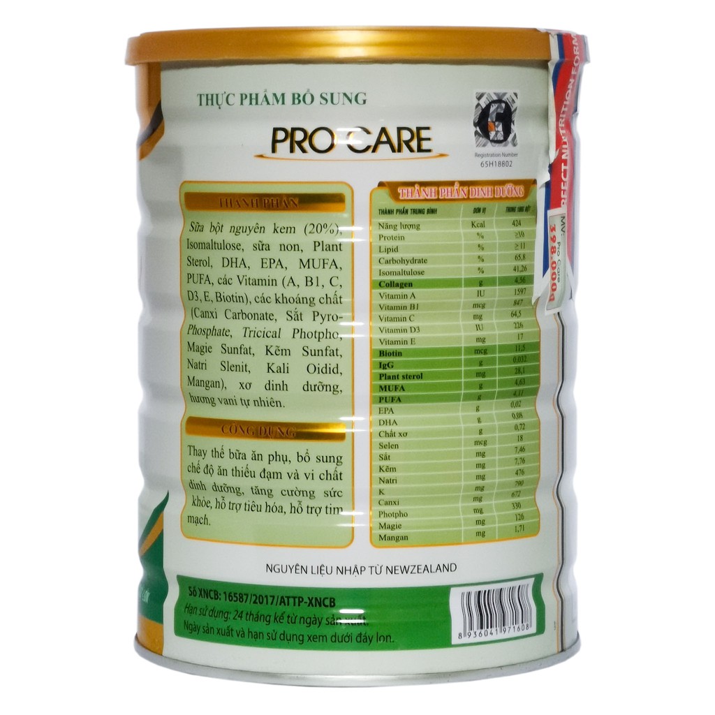 SỮA BỘT GIGO GOLD PRO CARE 900G