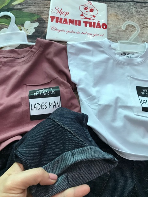 Áo Thun Cotton+Quần giã Jean Cho Bé ( Sale 90k )